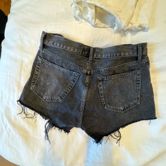 AGOLDE BLACK DENIM - PARKER SHORTS - Picture 2 of 4